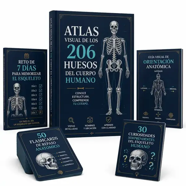 Atlas Visual de los 206 Huesos con los 4 bonos exclusivos — Plan Completo